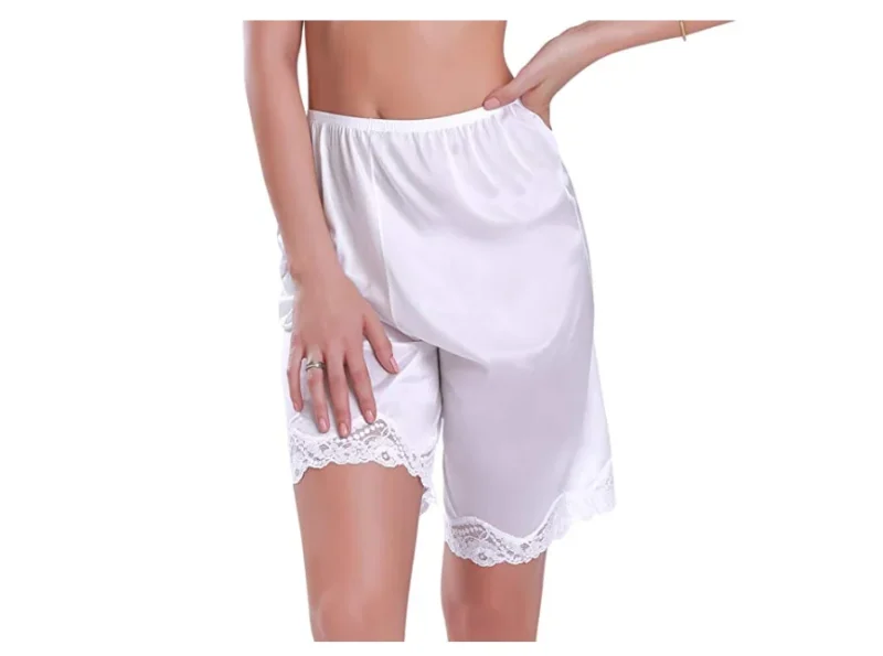 Women Lace Sleep Bottoms Summer Casual Soft Solid Lace Half Slip Sleepwear Stain Home Pyjamas Shorts - Image 4